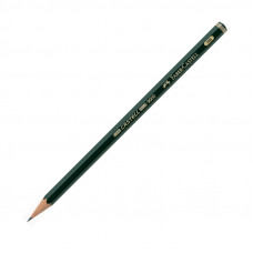 Карандаш прост. "Castell 9000" Faber-Castell 6B, зеленый, арт.119006