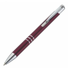 Ручка шарик/автомат "Ascot" Easy Gifts 0,7 мм, метал., бордовый/серебристый, стерж. синий, 333902