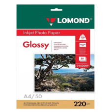 Фотобумага "Lomond " A4, 220 г/м, 50л., глянцевая, двухстор., арт.0102089