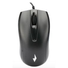 Проводная мышь Gembird MOP-110, 3кн, 1000 DPI, резин.колесо, 1.8м, черный, коробка