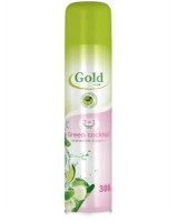 Освежитель воздуха аэрозольный Gold Wind Green cocktail 300мл Зеленый коктейль 02.04.368.06