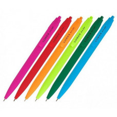 Ручка масл.автом. LOREX ROUND COLORS серия Auto Soft синий 0,70 мм кругл. корп. ассорти LXOPAS-RC1*