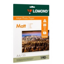Фотобумага А4, 190 г/м, 25 л., матов., двустор. "Lomond", 0102036