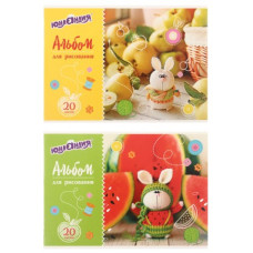 Альбом д/рис.А4 20л.скоба,Вязаный заяц,асс. 105050