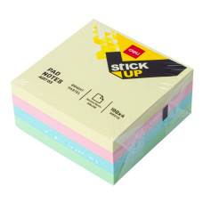 Самоклеящийся блок 76*76мм 400л 4 цвета пастель Deli, арт.A01703