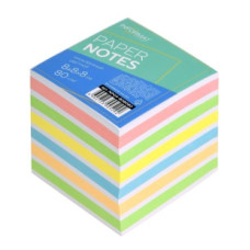 Блок д/зап. INFORMAT 8х8х8 см Куб проклееннный ассорти 6 цв. 80 г/м2 NPG4-808080