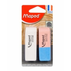 Ластик "Dessin+Duo Gom" Maped комбинир., белый, блистер, 010716