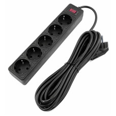 Сетевой фильтр 5bites GARDA SP5B-518 5S / 3*0.75MM2 / 1.8M / BLACK