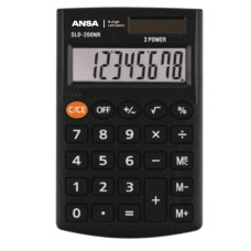 Кальк. карманный 8р. AN200NR Ansa черный 101*67*12 мм, AN200NR