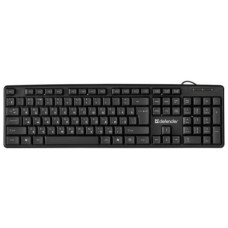 Проводная клавиатура Defender Element HB-520 USB RU, черный, полноразмерная