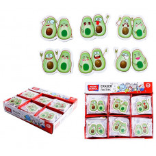 Ластик COUPLE OF AVOCADOS, термопластичная резина, фигурный, 6 дизайнов, M-8507