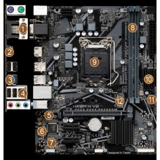 Материнская плата Gigabyte H410M H V2 2.0, Socket 1200, Intel®Q470, 2xDDR4-2666, D-SUB+HDMI, 1xPCI-E