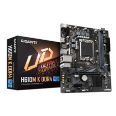 Материнская плата Gigabyte H610M K DDR4 Soc-1700 Intel H610 2xDDR4 mATX AC`97 8ch(7.1) GbLAN+HDMI