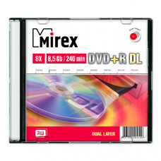 Диск DVD+R Dual Layer Mirex 8,5 Гб 8x Slim case UL130062A8S