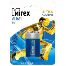 Батарейка щелочная Mirex 6LR61/Крона, 9V
