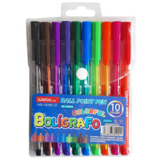 WB-55586-10o Набор ручек шариковых  10 цветов, BOLIGRAFO