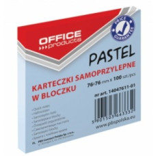 Бумага д/з на кл. осн. 76*76 мм "Office products" 100 л., голубой пастель,14047611-01