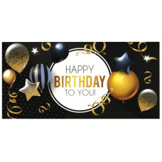 Конверт для денег "HAPPY BIRTHDAY TO YOU!", Шары, 166х82 мм, выборочный лак арт. 113751