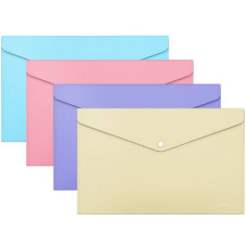 Пласт. конверт ErichKrause DIAGONAL PASTEL А4 на кнопке непрозрач. пластик 180 мкм ассорти 50322