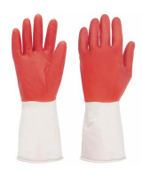 Перчатки хозяйственные р.XL БИКОЛОР, латексные, КРАСНО-БЕЛЫЕ, арт.BICOLOR/XL