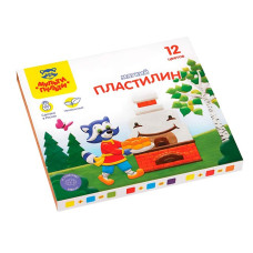 Пластилин Мульти-Пульти "Енот в сказке", 12 цветов, 144г, со стеком, картон МП_41711