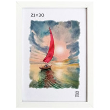 Рамка МДФ со стеклом 21*30, белая, арт.	МДФ_100_21х30