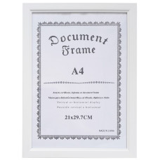 Рамка пластиковая со стеклом 21*29,7, белая PS01W-White