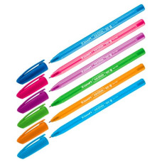 Ручка шариковая Luxor InkGlide 100 Icy синяя, 0,7мм, трехгран, корпус ассорти 16700/50