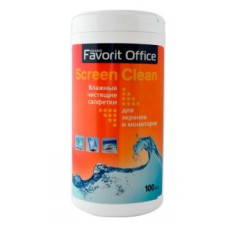 чист_туба с салфетками для мониторов и телевизоров (100шт.) Favorit Office, F130001