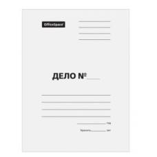 Папка скоросшиватель "Дело" OfficeSpace KT 0,5 белый, 158528