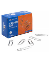 Скрепки канцелярские Workmate 22 мм, оцинкованные, 100 штук в упаковке 14-3665