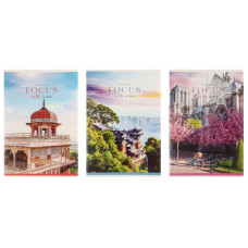 Тетрадь ~А4 80л.кл.скоба,Путешествия.Focus on the world асс. Т80А4к_46507