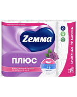 Туалетная бумага 1*12рул 3-слоя ZEMMA Deluxе Нежная ромашка17м белая